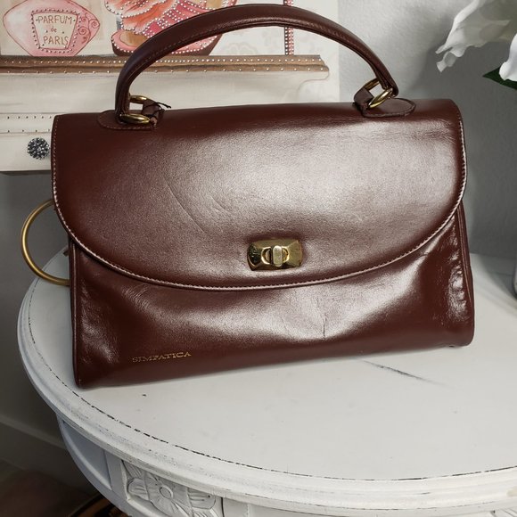 Handbags - ** PRICE FIRM ** SIMPATICA Faux Leather Handbag w/shoulder strap